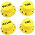 Kit Knob Plástico 2 tone + 2 volume guitarra strato Amarelo - Imagem 1