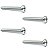 4 Parafuso INOX Neck Plate braço Corpo Guitarra 4,2x32mm - Imagem 1