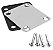 Neck Plate e borracha braço guitarra cromado reta 51X64 CR - Imagem 1