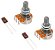 2 potenciômetro SPIRIT B500K + 2 capacitor 0.022uF humbucker - Imagem 1
