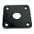 Jack plate guitarra quadrado Reto PRETO plástico PLJC BLK - Imagem 3