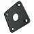 Jack plate guitarra quadrado Reto PRETO plástico PLJC BLK - Imagem 4