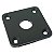 Jack plate guitarra quadrado Reto PRETO plástico PLJC BLK - Imagem 5