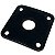 Jack plate metal quadrado curvado preto guitarra Les Paul - Imagem 1