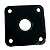 Jack plate metal quadrado curvado preto guitarra Les Paul - Imagem 6