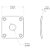 Jack plate metal quadrado curvado preto guitarra Les Paul - Imagem 2