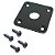 Jack plate quadrado de Plastico Preto PLJC BLK + parafusos - Imagem 1