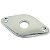 Jack plate losango curvo guitarra CJF Cromado + parafusos - Imagem 6