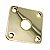 Jack plate quadrado curvo guitarra DOURADO LJCH e parafusos - Imagem 4