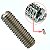 Parafuso INOX altura cordas Saddle carrinho guitarra 8mm - Imagem 1