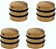 KIT4 Knob Madeira Zebra Wood Volume tone DOME guitarra baixo - Imagem 1
