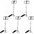 5 Estante partitura dobravel preta pedestal de ferro com bag - Imagem 1