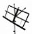10 Estante partitura dobravel preta pedestal de ferro e capa - Imagem 6