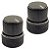 KIT 2 Knob duplo concentrico guitarra baixo aluminio BK Nova - Imagem 1