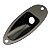 Jack Plate Canoa para guitarra Strato preto Dolphin - Imagem 1
