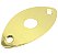 Jack Plate Canoa Oval Lisa Para Guitarra Dourada Dolphin - Imagem 6