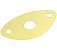 Jack Plate Canoa Oval Lisa Para Guitarra Dourada Dolphin - Imagem 7