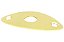 Jack Plate Canoa Oval Lisa Para Guitarra Dourada Dolphin - Imagem 5