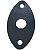 Jack plate guitarra Oval Curvo Liso preta DOLPHIN - Imagem 5