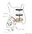 Escudo completo guitarra Strato HSS captador Branco MXP kit - Imagem 3