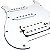 Escudo completo guitarra Strato HSS captador Branco MXP kit - Imagem 5