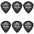 6 Palheta Dunlop Tortex 1.0 mm JAZZ III Guitarra 482R Preta - Imagem 1