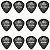12 Palheta Dunlop Tortex 1.0 mm JAZZ III Guitarra 482R Preta - Imagem 1