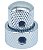 Knob Duplo Fino Metal CONCENTRICO LONGO Cromado DOLPHIN - Imagem 1