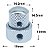 Knob Duplo Fino Metal CONCENTRICO LONGO Cromado DOLPHIN - Imagem 2