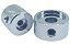 2 Knob Duplo Fino Metal CONCENTRICO LONGO Cromado DOLPHIN - Imagem 8