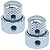 2 Knob Duplo Fino Metal CONCENTRICO LONGO Cromado DOLPHIN - Imagem 1
