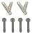 KIT 4 parafusos humbucker INOX + 4 molas INOX MXP 3X30 - Imagem 1