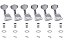 Tarraxa Guitarra 6 Linha Blindada Cromada J07 - MADE KOREA - Imagem 1