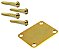 Neck Plate junção braço + 4 Parafuso guitarra baixo Dourado - Imagem 1