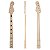 KIT corpo braço baixo 4 cordas ASH Burl sem pintura MXP - Imagem 5