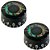 KIT 2 Knob Plástico LCB30 Preto Abalone guitarra / baixo - Imagem 1