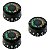 KIT 3 Knob Plástico LCB30 Preto Abalone guitarra / baixo - Imagem 1