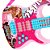 Guitarra Musical Single Star MegaStar Rosa c Luzes BBR Toys - Imagem 3