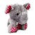 Mini Bichinho Elefante de Pelúcia Cinza e Rosa BBR Toys - Imagem 2