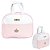 Bolsa para Enxoval Meninas Rosa e Branco p Boneca Reborn - Imagem 1