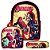 Kit Mochila Escolar Infantil Avengers Marvel De Costas - Imagem 1