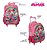 Kit Mochila Escolar Bolsa Minnie Rosa 3D Disney Rodinha - Imagem 2