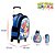 Kit Mochila Infantil Escolar Baby Shark Azul com Rodinhas - Imagem 5