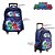 Kit Mochila Escolar Infantil PJ Masks Azul Com Rodinhas - Imagem 2