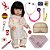 Bebê Reborn Baby Boneca Cabelos Morena +Enxoval Completo LOL - Imagem 4