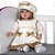 Boneca Bebê Princesa Infantil de Roupa de Xodo Bege - Imagem 6