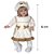 Boneca Bebê Princesa Infantil de Roupa de Xodo Bege - Imagem 4