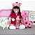 Boneca Baby Infantil Girafinha Roupa de Girafa Realista - Imagem 3