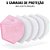 Máscara Respiratória KN95 Rosa WWDoll 5 Camadas c Anvisa - Imagem 2