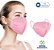 10 Máscaras Respiratórias KN95 PFF2 WWDoll 5 Camadas Rosa - Imagem 1